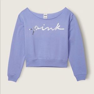 PINK cropped purple sweater, Size xs (runs big)